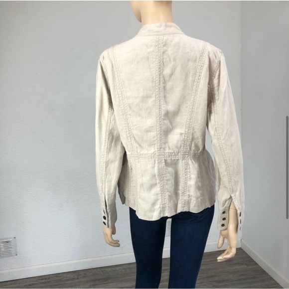Coldwater Creek beige push button front jacket - Picture 6 of 16